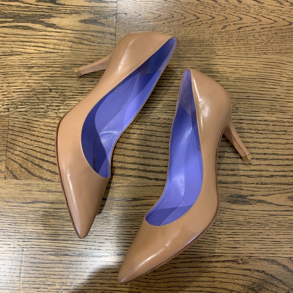 Nude Sergio Rossi Leather Pumps